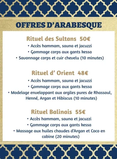 OFFRES D’ARABESQUE